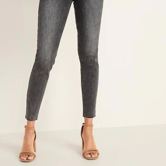 New Old Navy High-Waisted Button-Fly Rockstar Super Skinny Ankle Jeans For Women - Picture 4 of 7